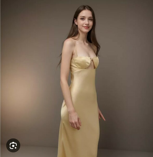 Robe longue satinée élégante