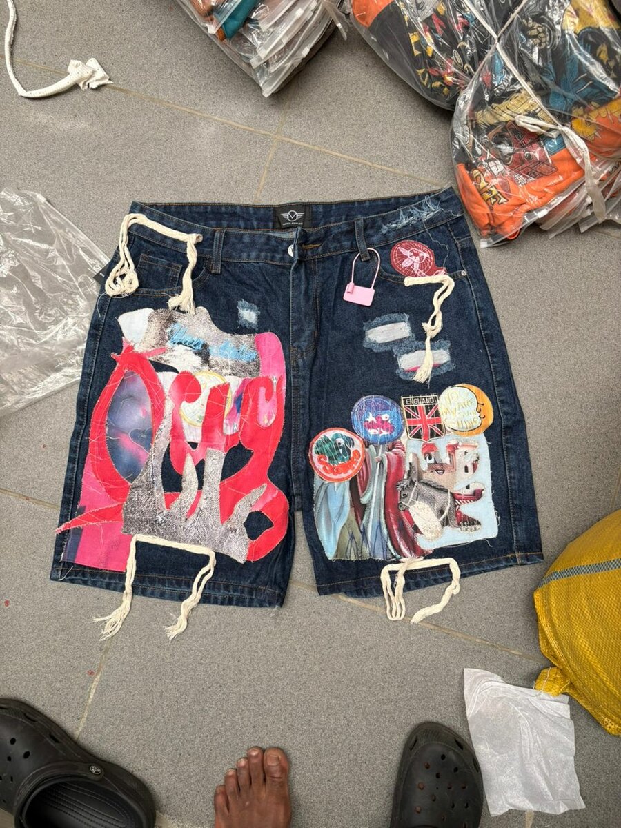 Shorts en jean artistiques uniques