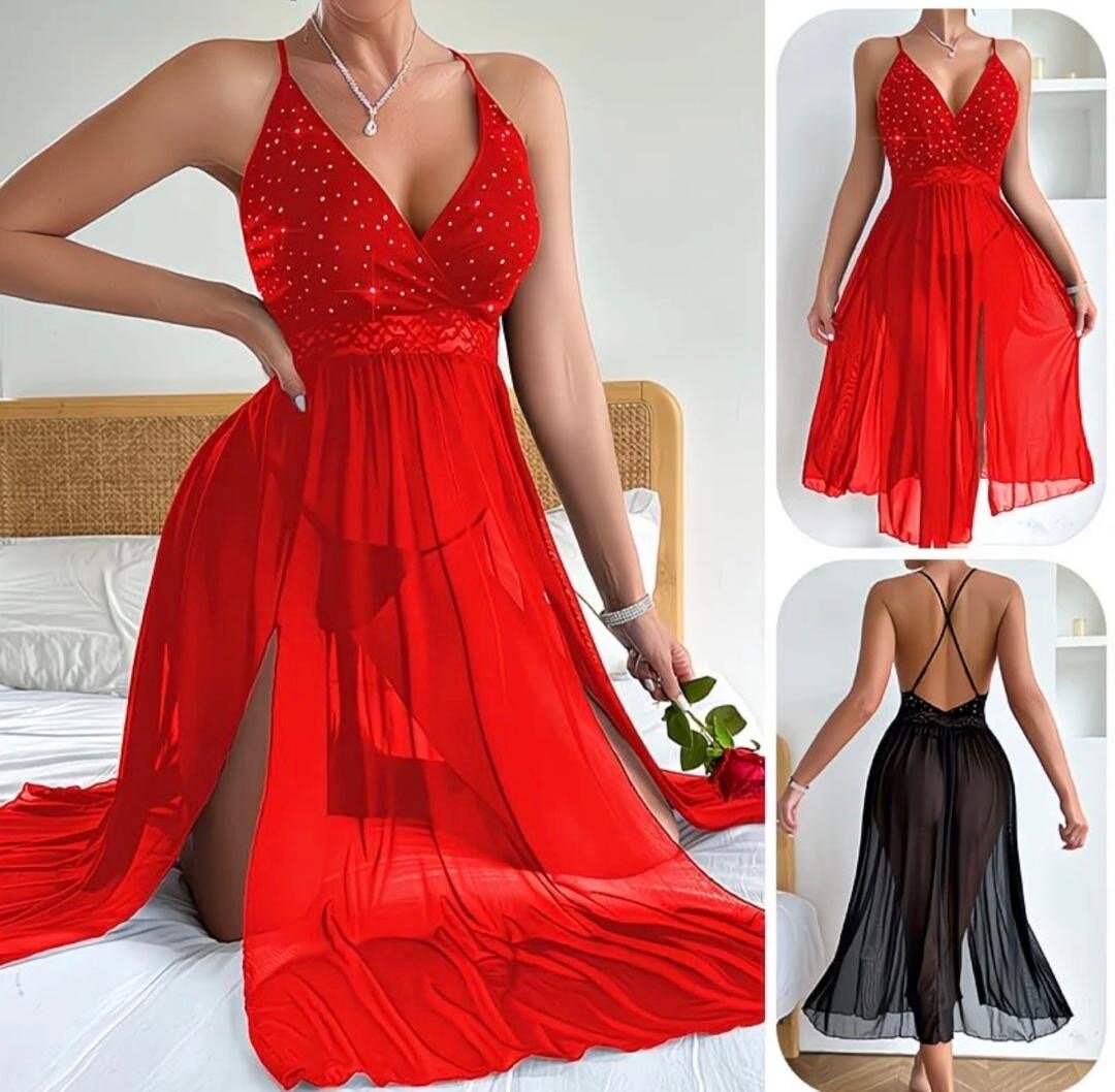 Robe élégante évasée rouge