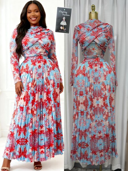 Robe Maxi Imprimée Chic