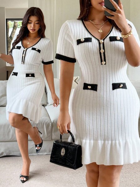 Robe élégante en maille