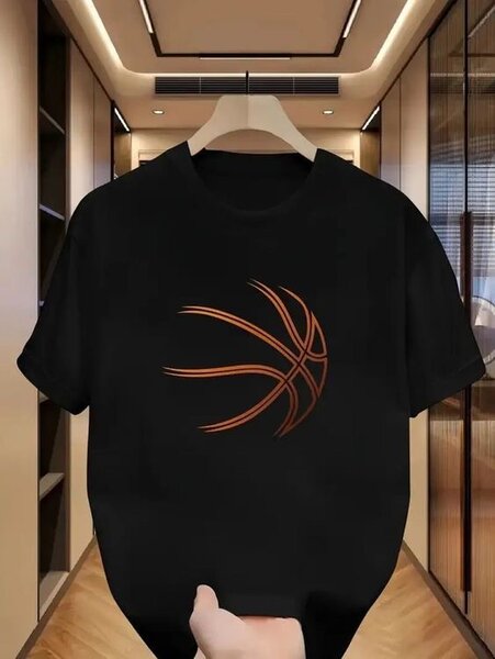 T-shirt noir Basket-ball