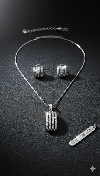 Parure en acier inoxydable élégante