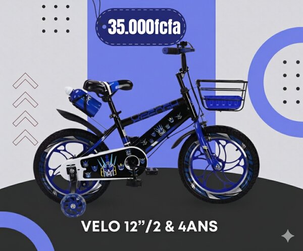 Vélo Enfant 12'' avec Accessoires
