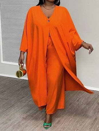 Robe longue orange élégante