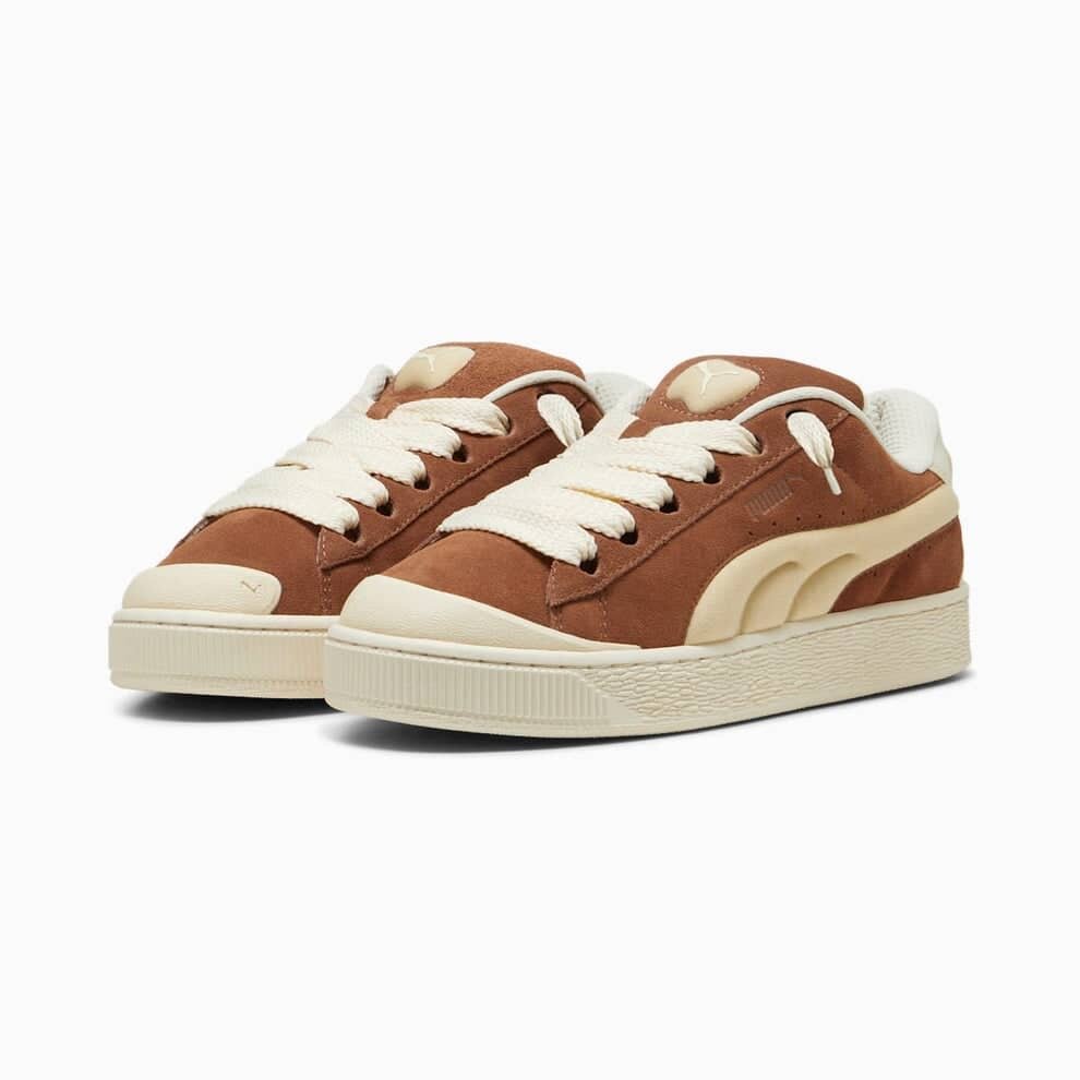 Baskets en daim marron