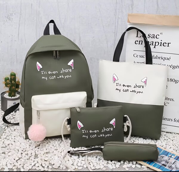 Set de Sacs à Dos Chat Mignon