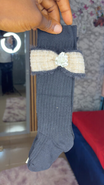 Chaussettes Élégantes Noeud Fille