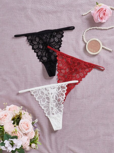 strings en dentelle pour femme