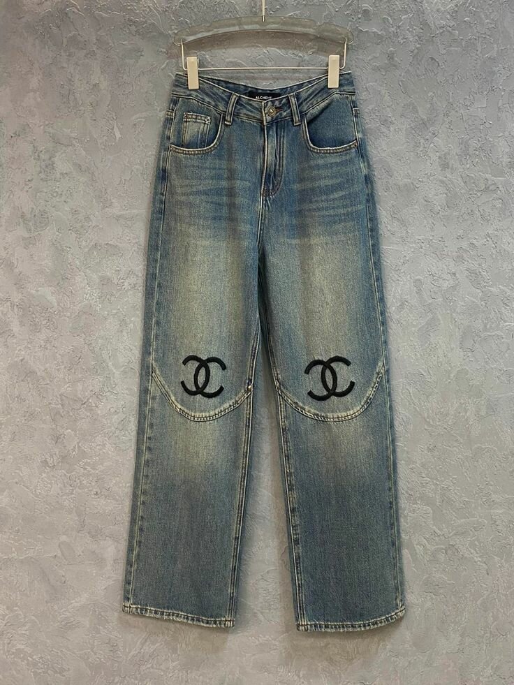 Jeans décontractés style Chanel