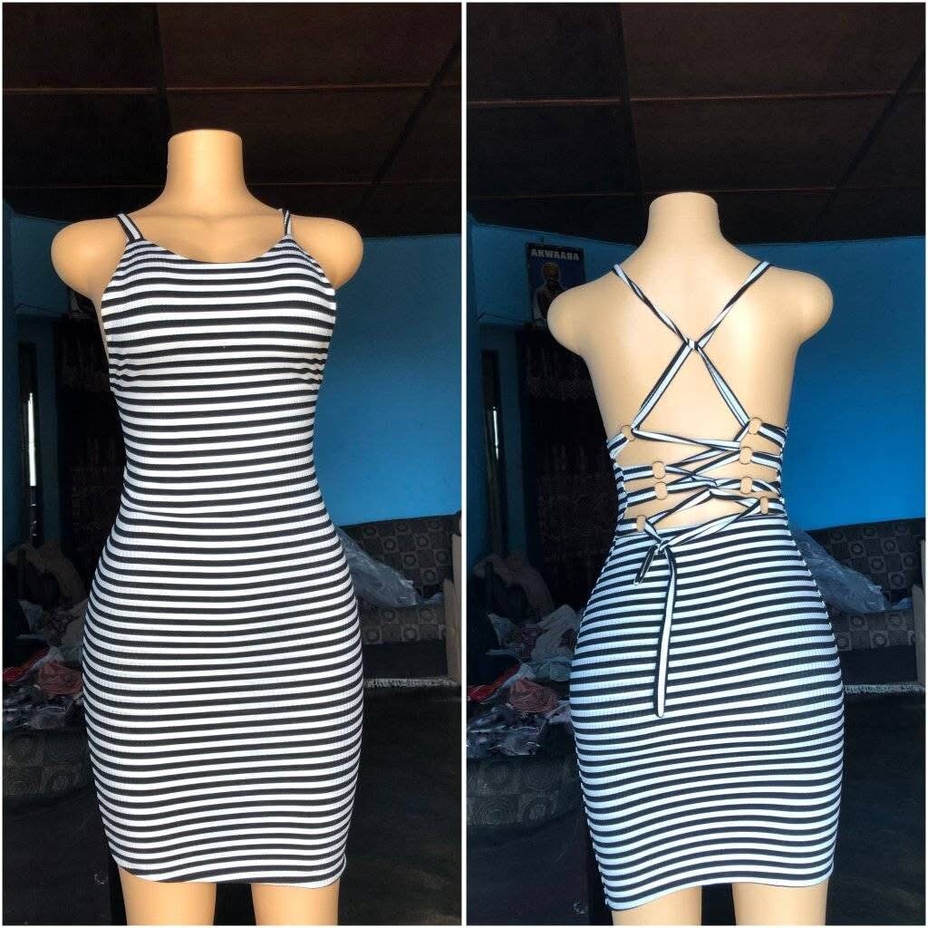 Robe d'été à rayures chic