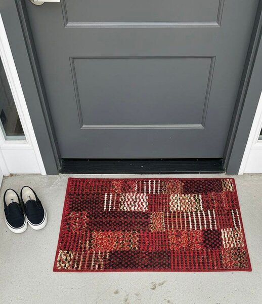 Tapis d'entrée moderne multicolore