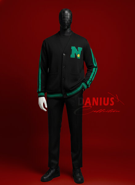 Cardigan varsity sportif pour homme