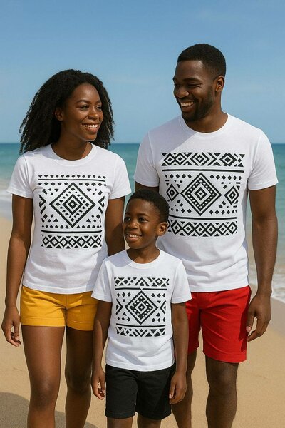 T-shirts assortis famille Ethnique