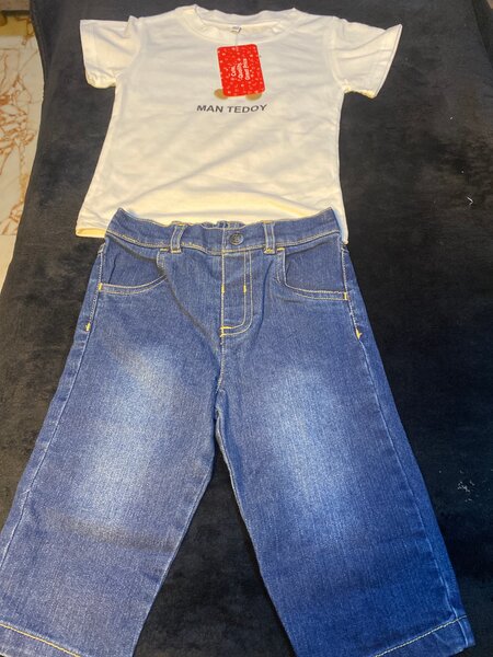 Ensemble chic en cuir et coton