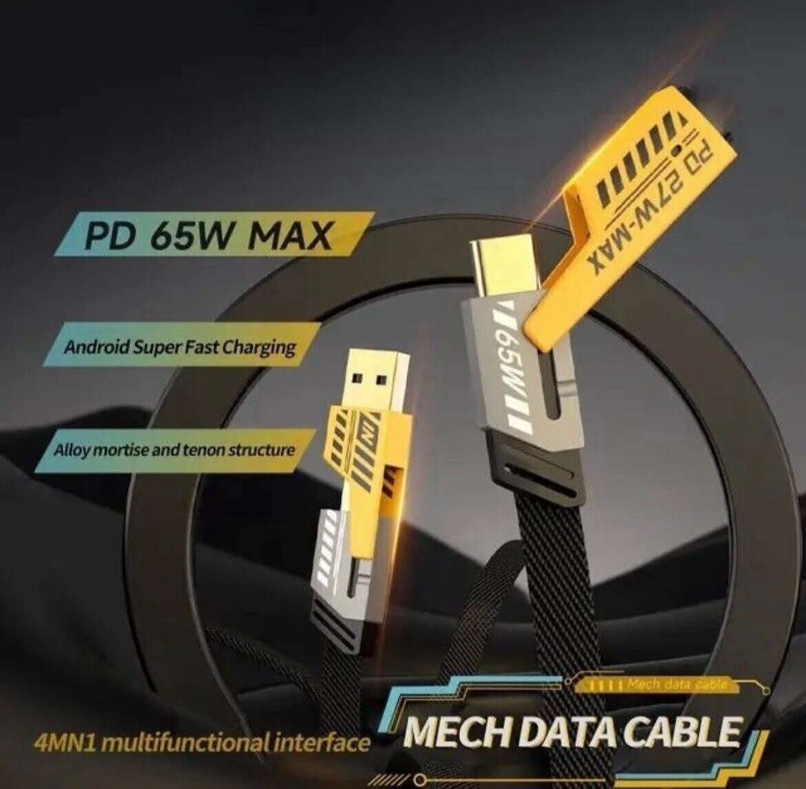 Câble USB 4 en 1 65W