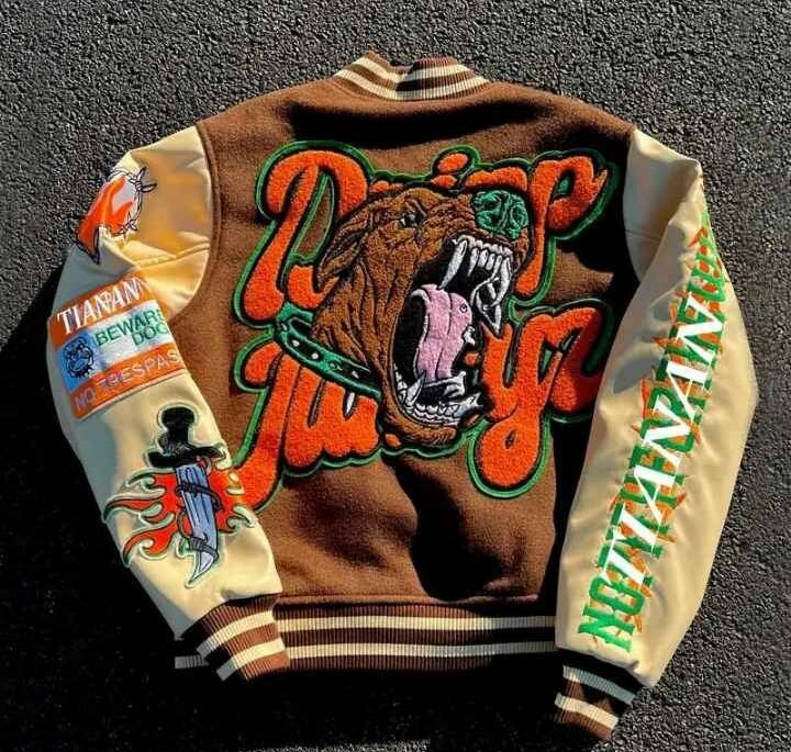 Blouson aviateur brodé style