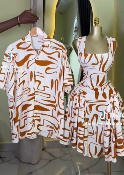 Robe et chemise assorties