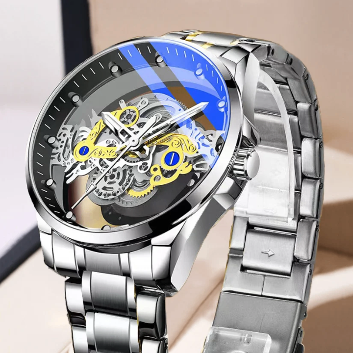 Montre Automatique Homme Métal Skeleton