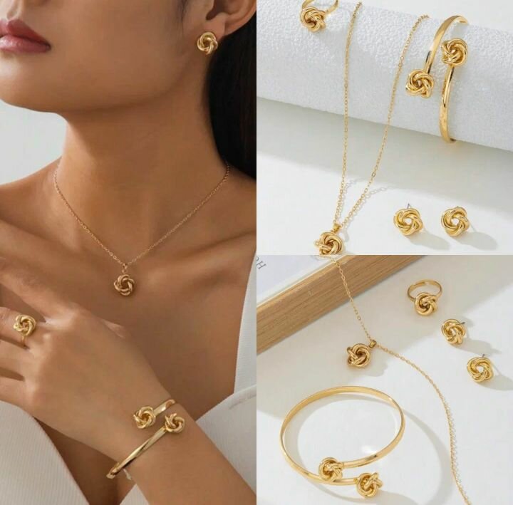Set de Bijoux Dorés Élegants