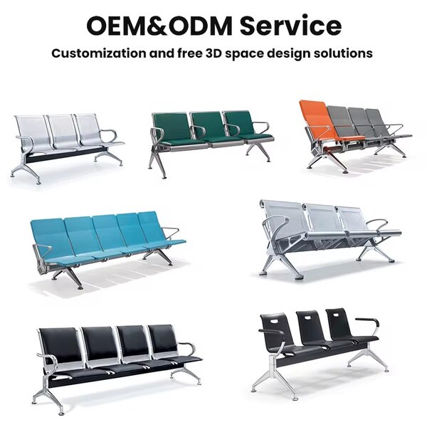 Banc d'attente moderne 4 places