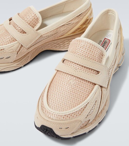 Sneakers en maille beige