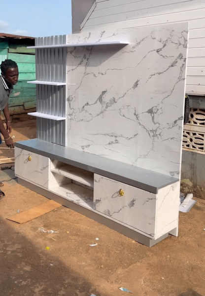 Meuble TV marbré élégant