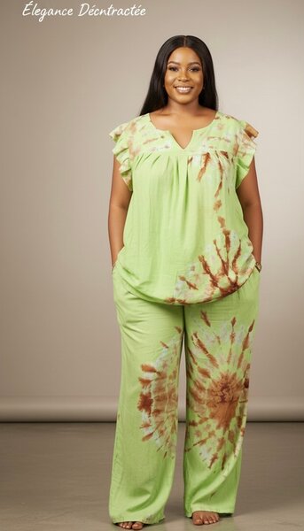 Tenue Femmes Tie-Dye Élégante