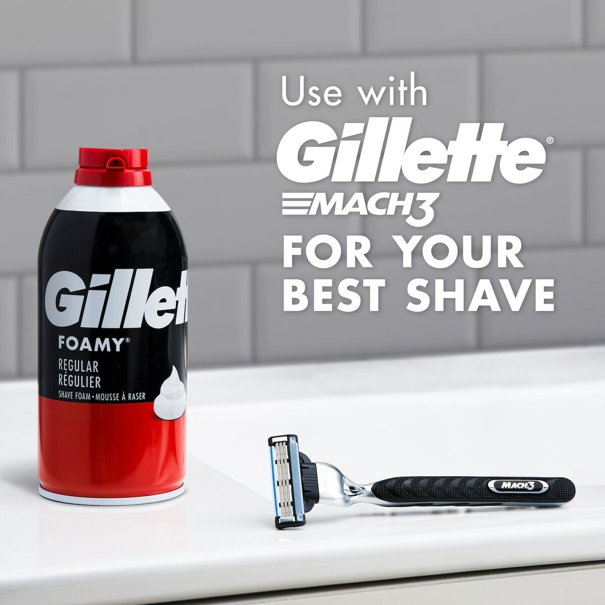 Gillette Foamy mousse à raser pour hommes