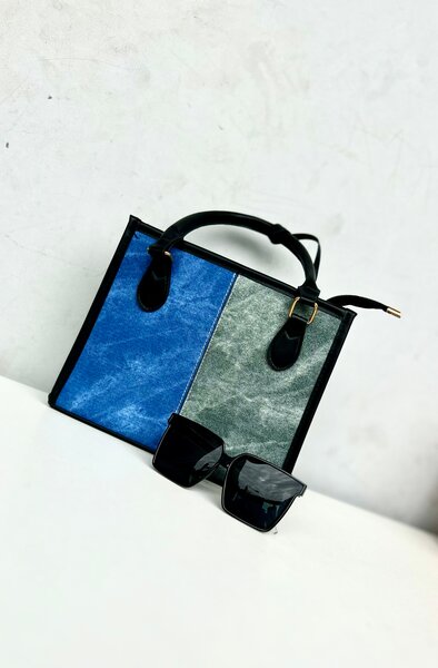 Sac à main bicolore élégant