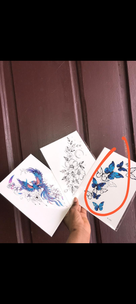 Tatouages temporaires papillons