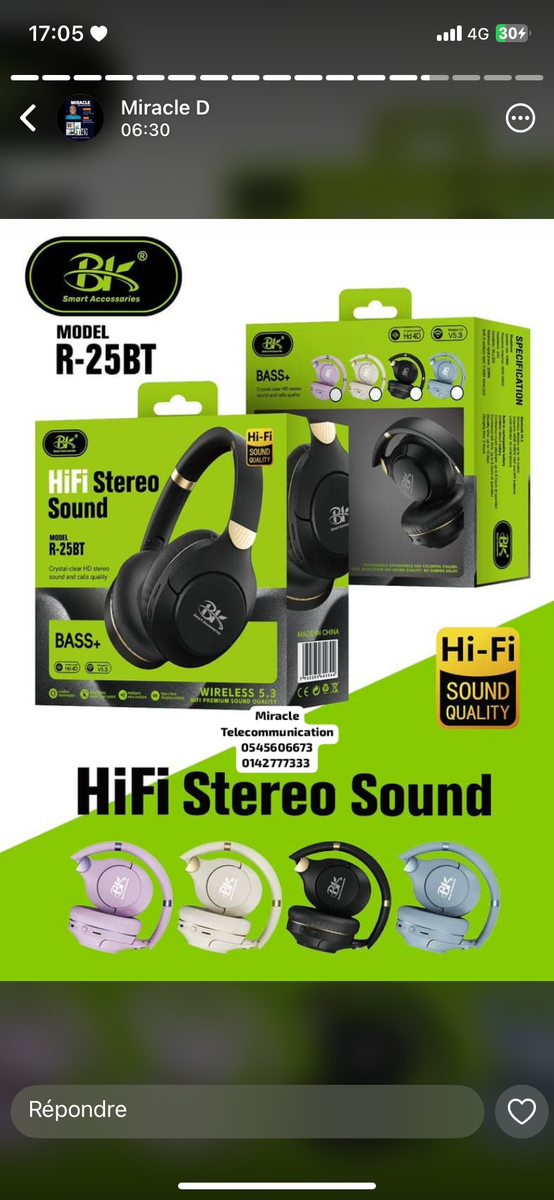 Casque Sans Fil BK R-27BT