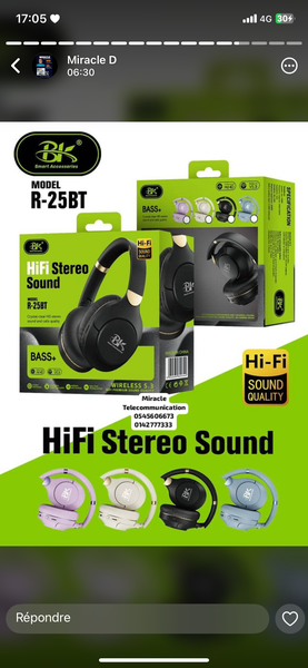 Casque Sans Fil BK R-27BT