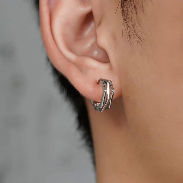 Boucles d'oreilles tendance homme