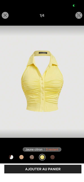 Haut court col châle