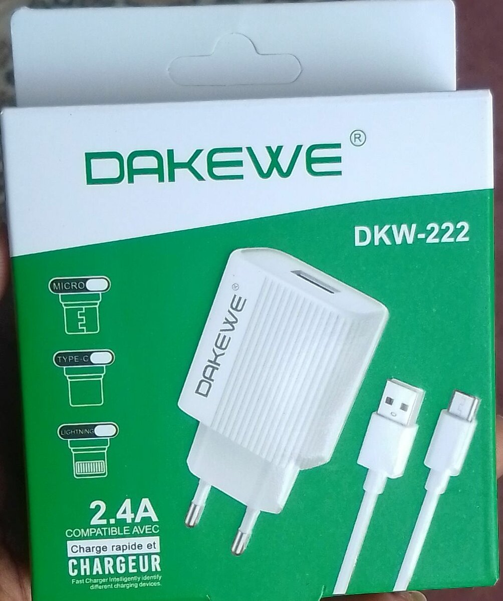 Chargeur rapide 2.4A Dakewe