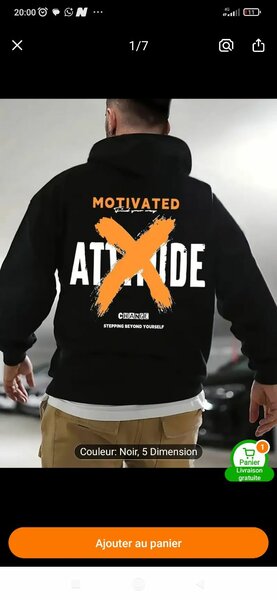 Sweat à capuche "Motivated"