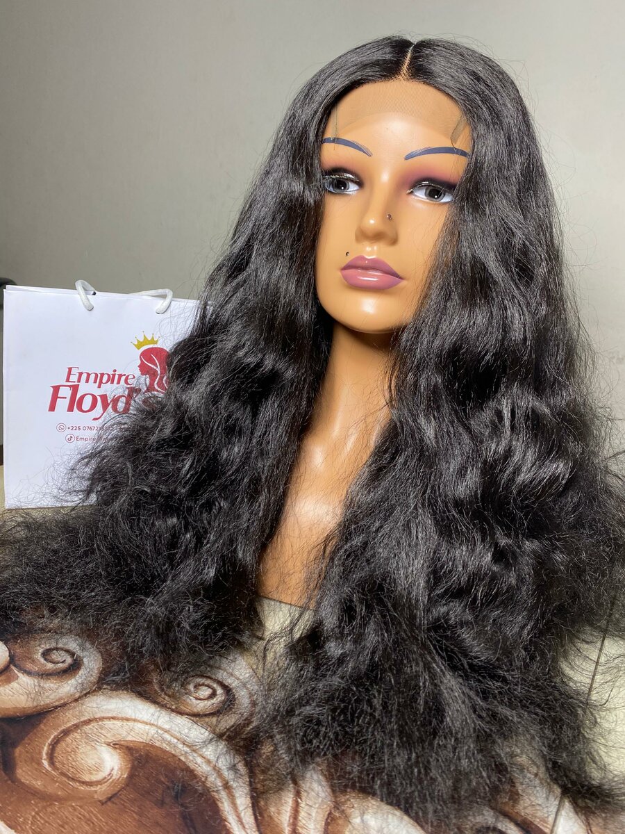 Perruque naturelle ondulée