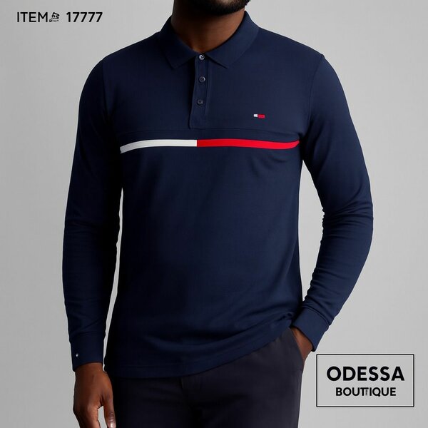 Polo homme manches longues