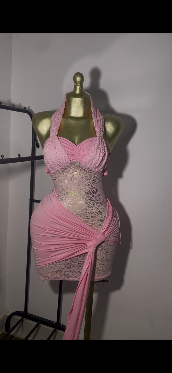 Body en dentelle drapé