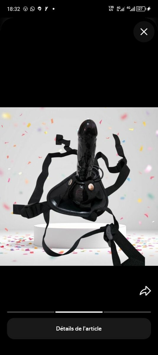 Ceinture Strap-On gode 22cm