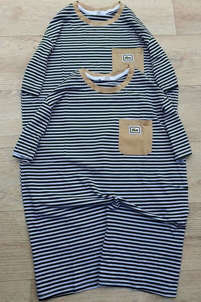 T-shirt rayé à poche