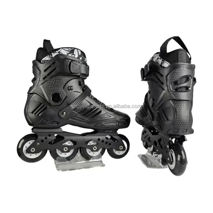 Rollers en ligne noirs robustes