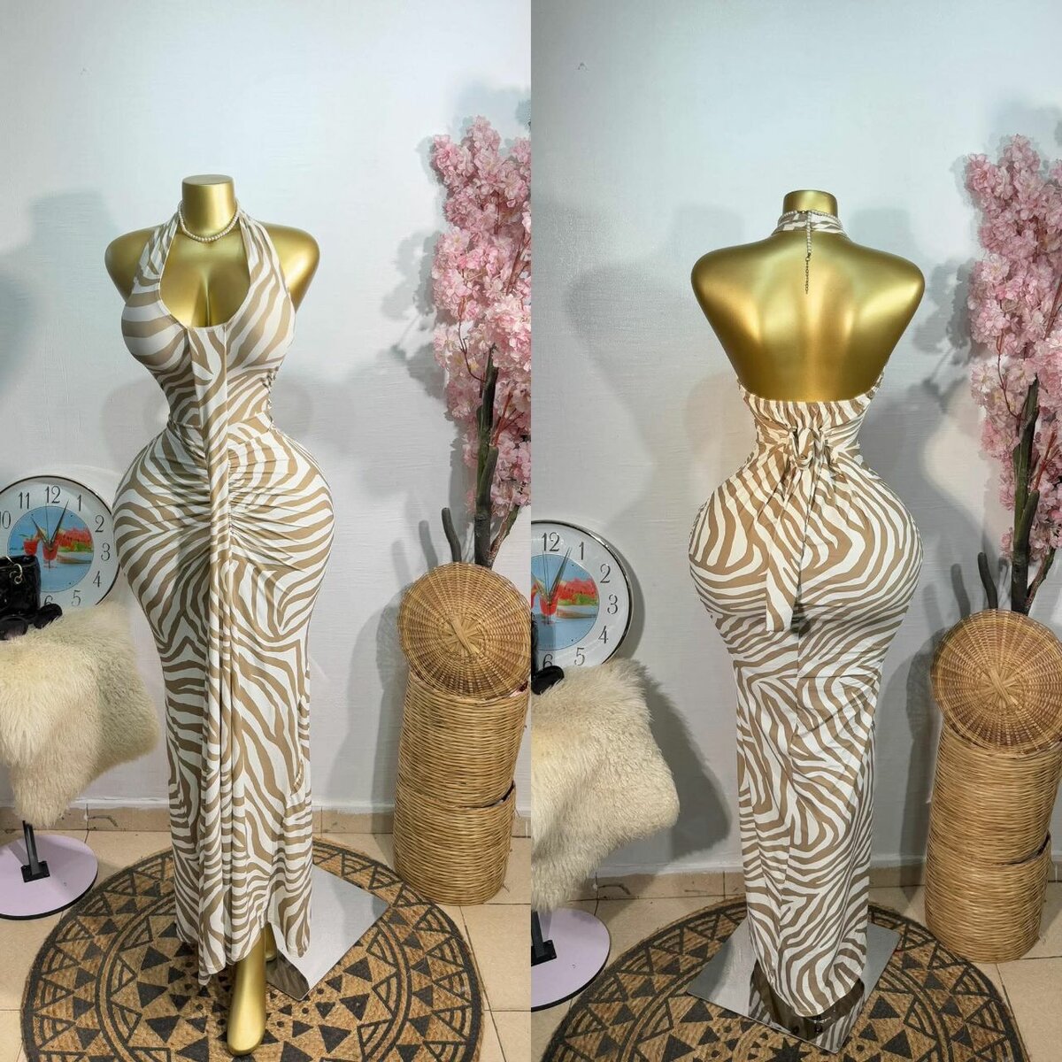 Robe longue élégante colorée