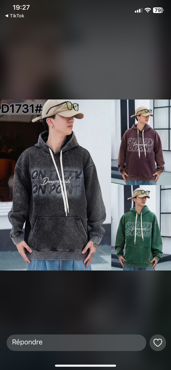 Sweat à capuche tendance