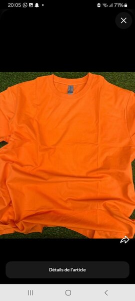 T-shirt orange unisexe