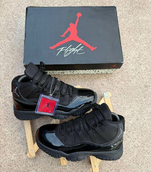 Baskets homme en cuir noir