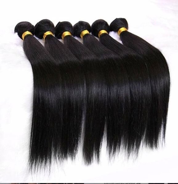 Extensions de cheveux lisses noirs