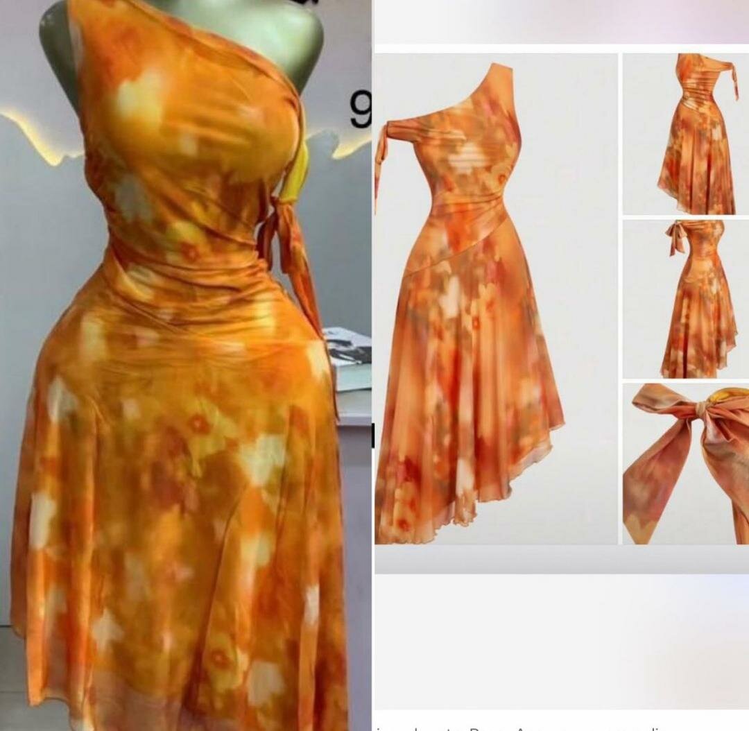 Robe élégante asymétrique