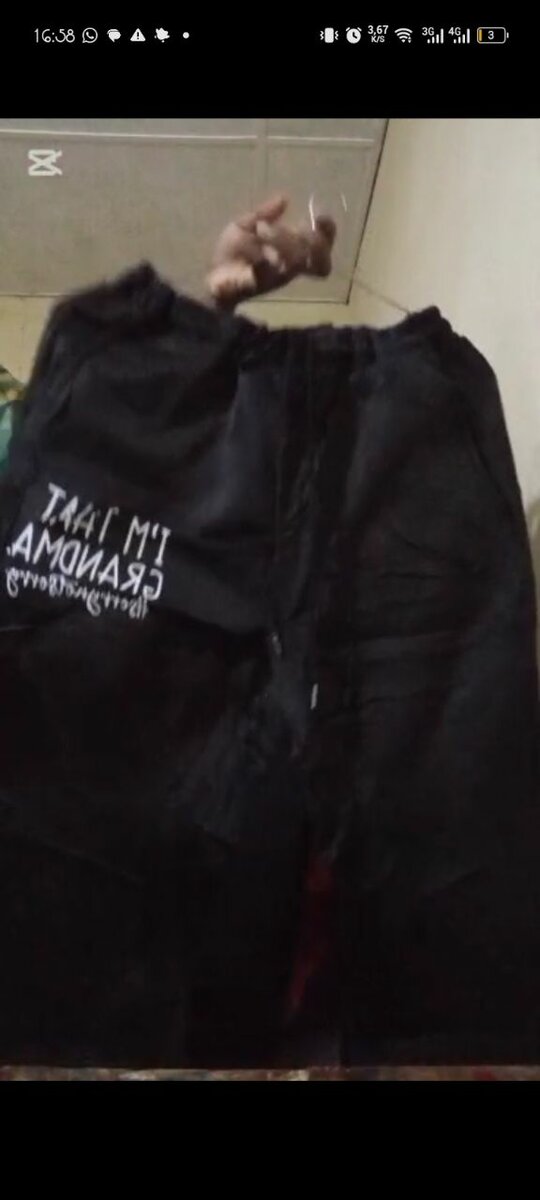 Pantalon noir "I'm That Grandma"